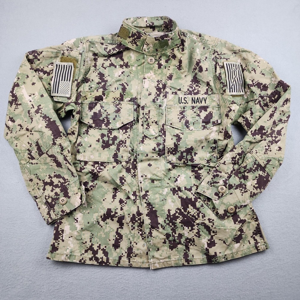 U.S Navy Blouse 32 Short Working Uniform Type III NWU Seals Military Camo Top